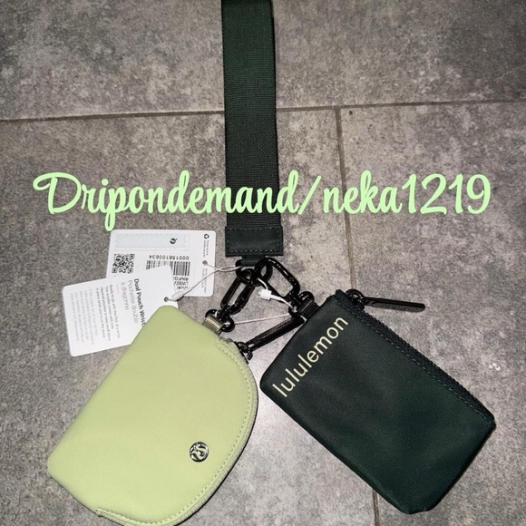 Lululemon Dual Pouch Wristlet- Rainforest Green/Honeydew - Picture 3 of 6